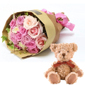 Mother's Day Flower and Bear Delivery Japan