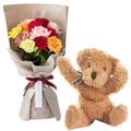 Valentine's Flower with Bear Delivery Japan