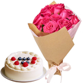 Valentine's Flowers with Cake Delivery Japan
