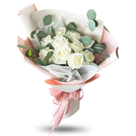 Japan Flower Delivery Tokyo – Twelve White Roses