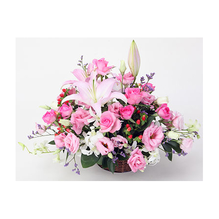 White Lilies, Ping Pong Mums & Carnations - Japan Flower Shop Delivery