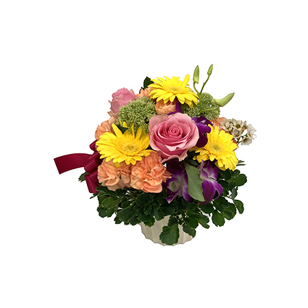 Roses, Gerbera & Carnations Basket - Japan Flower Shop Delivery